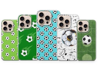 Soccer Phone Case Ball Competition Cover for iPhone 17 Pro Max, 16e, 15, 14, 13 & Samsung S25 Ultra, S24 FE, A56, A16, Pixel 10 XL, 9a, 8, 7
