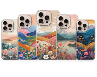 wildflower art phone case nature art Cover for iPhone 17 Pro Max, 16e, 15, 14, 13 & Samsung S25 Ultra, S24 FE, A56, A16, Pixel 10 XL, 9a,8,7