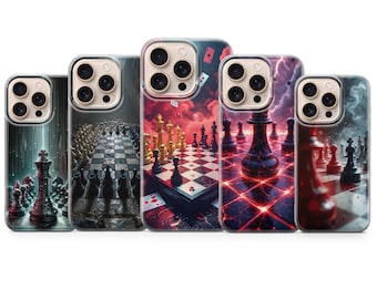 Chess Game phone case Checkmate Cover for iPhone 17 Pro Max, 16e, 15, 14, 13 & Samsung S25 Ultra, S24 FE, A56, A16, Pixel 10 XL, 9a, 8, 7