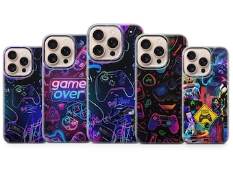 Dark Gamer phone case, Cover for iPhone 17 Pro Max, 16e, 15, 14, 13 & Samsung S25 Ultra, S24 FE, A56, A16, Pixel 10 XL, 9a, 8, 7