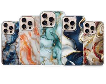 Marmor Phone Case Marble Elegant Stone Cover for iPhone 17 Pro Max, 16e, 15, 14,13 & Samsung S25 Ultra, S24 FE, A56, A16, Pixel 10 XL,9a,8,7