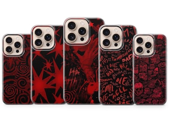Grunge phone case red dark punk Cover for iPhone 17 Pro Max, 16e, 15, 14, 13 & Samsung S25 Ultra, S24 FE, A56, A16, Pixel 10 XL, 9a, 8, 7