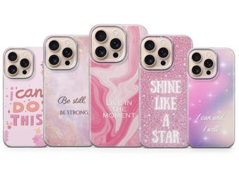 Pink Bless You phone case Angel Cover for iPhone 17 Pro Max, 16e, 15, 14, 13 & Samsung S25 Ultra, S24 FE, A56, A16, Pixel 10 XL, 9a, 8, 7