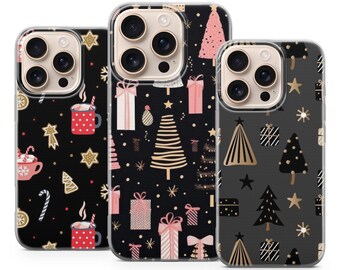 Christmas Pattern Phone Case,Cover for iPhone 17 Pro Max, 16e, 15, 14, 13 & Samsung S25 Ultra, S24 FE, A56, A16, Pixel 10 XL, 9a, 8, 7