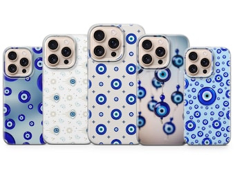 Evil Eye phone case Blue Eye Nazar Cover for iPhone 17 Pro Max, 16e, 15, 14, 13 & Samsung S25 Ultra, S24 FE, A56, A16, Pixel 10 XL, 9a, 8, 7