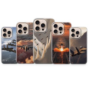 Flygplansskal för telefon, stridsflygplan, flygplansfodral – passar iPhone 17, 16, 15, 14, 13, 12, Samsung S25, S24, A16, A56, Pixel 10 Pro XL, 9A, 8Pro, 7A, 7