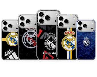 Real Madrid telefoonhoesje Football Club La Liga Cover voor iPhone 17 Pro Max, 16e,15,14,13 en Samsung S25 Ultra, S24 FE, A56, A16, Pixel 10 XL,9a,8, 7