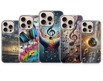 Sound music phone case sound Cover for iPhone 17 Pro Max, 16e, 15, 14, 13 & Samsung S25 Ultra, S24 FE, A56, A16, Pixel 10 XL, 9a, 8, 7