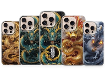 Japan Dragon phone case,Cover for iPhone 17 Pro Max, 16e, 15, 14, 13 & Samsung S25 Ultra, S24 FE, A56, A16, Pixel 10 XL, 9a, 8, 7