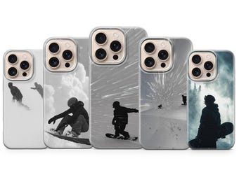 Snowboard Phone Case Winter Mountain Powder Cover for iPhone 17, 16, 15, 14, 13,12,11, Samsung S25, S24, A16, A56, Pixel 10 Pro XL, 9A, 7A,7