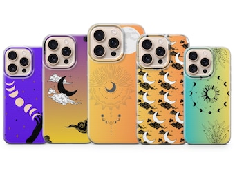 Moon Phone Case Luna Cover for iPhone 17 Pro Max, 16e, 15, 14, 13 & Samsung S25 Ultra, S24 FE, A56, A16, Pixel 10 XL, 9a, 8, 7