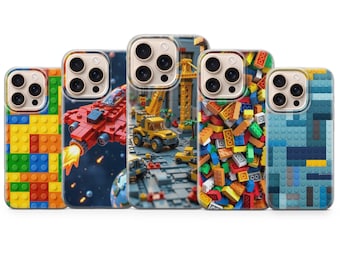 Building Blocks Phone Case Toy Bricks Cover for iPhone 17, 16, 15, 14, 13, 12 Samsung S25, S24, A56, A16 Pixel 10Pro XL, 9A, 8A 8Pro,7,7a