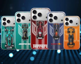 Formula 1 Car Phone Case F1 Aesthetic Cover for iPhone 17 Pro Max, 16e, 15, 14, 13 & Samsung S26 Ultra, S25 FE, A57, A56, Pixel 10, 9A