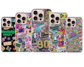 90s Retro kids phone case 90s Cover for iPhone 17 Pro Max, 16e, 15, 14, 13 & Samsung S25 Ultra, S24 FE, A56, A16, Pixel 10 XL, 9a, 8, 7