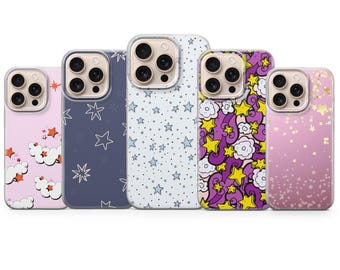 Blue Moon Phone Case stars cover  for iPhone 17 Pro Max, 16e, 15, 14, 13 & Samsung S25 Ultra, S24 FE, A56, A16, Pixel 10 XL, 9a, 8, 7