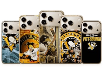 Pittsburgh Penguins Phone Case Hockey Cover for iPhone 17 Pro Max, 16e, 15, 14, 13 & Samsung S26 Ultra, S25 FE, A57, A56, Pixel 10, 9A