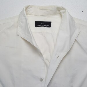 Vintage Comme Des Garcons Tricot White Button Up Shirt image 6