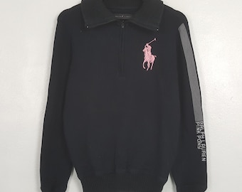 Vintage Polo Ralph Lauren Big Pony Zip Jacket France 1934 Logo