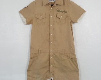 Vintage A Bathing Ape Safari Style Japanese kids Overalls Jacket