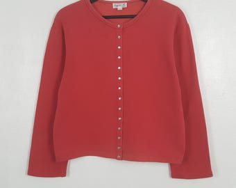 Vintage Agnes b. Snap Button Clip Sweater