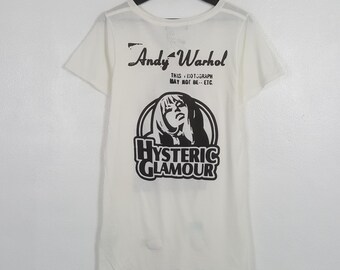 Vintage Andy Warhol x Hysteric Glamour Custom Art Women Tshirt