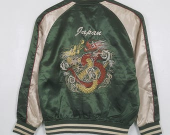 Vintage Sukajan Dragon japanische Markenjacke