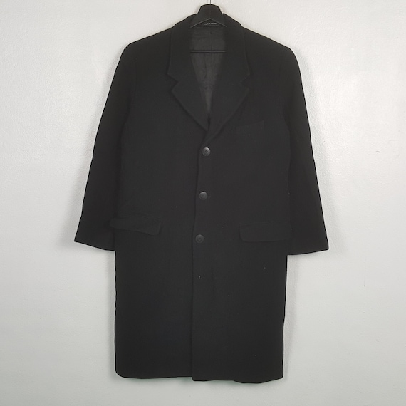 Agnès b., Vintage Agnes B. Homme Paris Wool Black Long Jacket