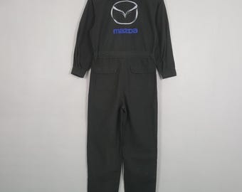 Vintage Mazda Racing Team Mechanic Coverall Jacket