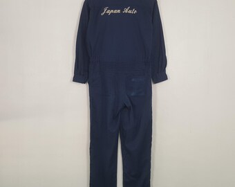 Vintage Japan Auto Racing Motorsport Worker Coverall Jacket