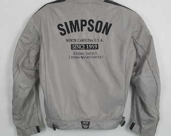Chaqueta de motorista estilo carreras vintage de Simpson Motorsport