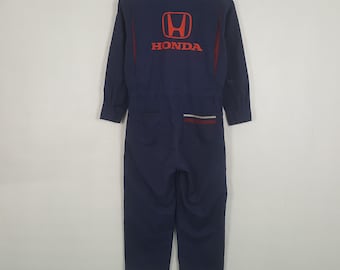 Vintage Honda Racing Mechanic Distressed Coverall