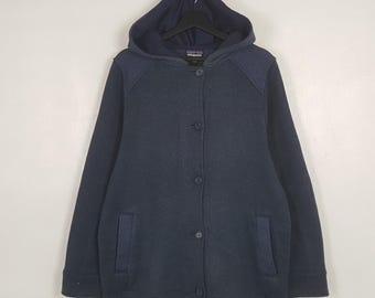 Vintage Patagonia Fleece Button Hoodie Jacket