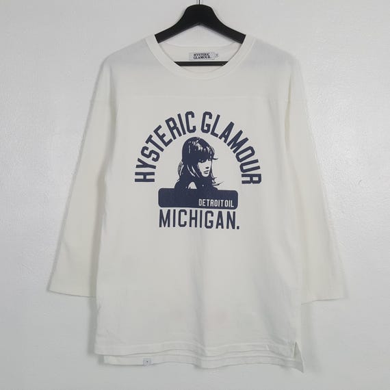 Vintage Hysteric Glamour Detroit Oil Michigan White Long Sleeve