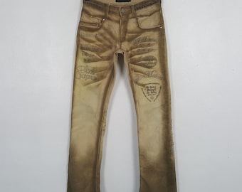 Jean en denim brodé Jack Rose Luv Maison vintage