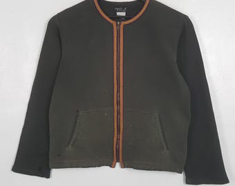 Camisa cropped vintage Agnes B. com zíper