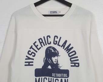 Vintage Hysteric Glamour Detroit Oil Michigan White Long Sleeve
