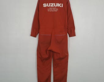 Vintage Suzuki Technische Mitarbeiter Racing Overall Jacke