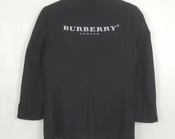 Vintage Burberry London Wool Black Blazer