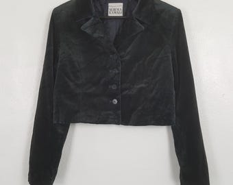 Vintage Norma Kamali Velvet Japanese Brand Blazer Jacket