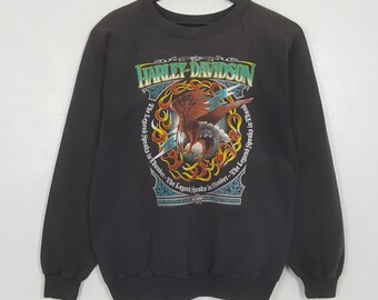 Vintage Harley-Davidson The Legend Speaks In Thunder Bikers Sweatshirt