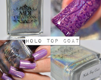 Holographic Top Coat, Spectraflair Rainbow Spectrum 5 Free Nail Polish by MDJ Creations