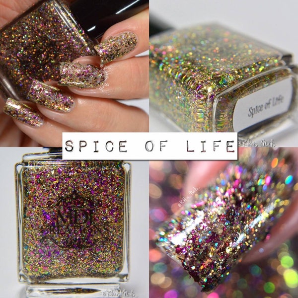 Spice of Life from Woman of God trio Indie Nail Polish chromatic color shift holographic