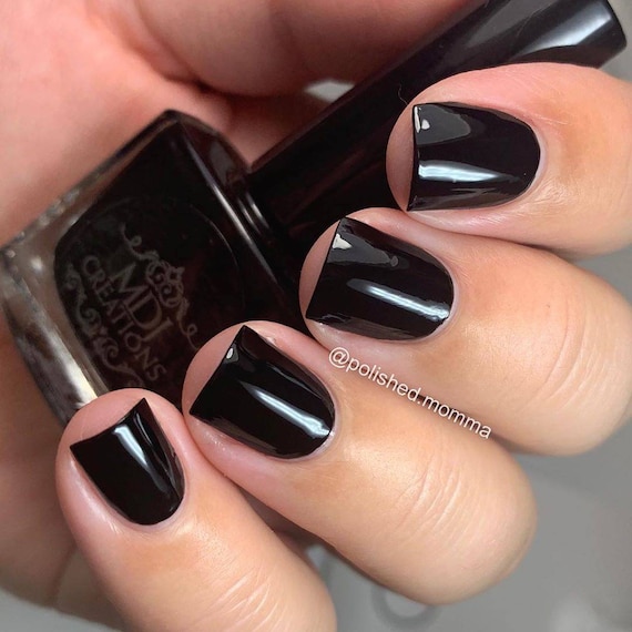 New Basic Bitch Black Jet Glossy Nail Polish by MDJ Creations - Etsy UK New Basic Bitch Black Jet Glossy Nail Polish by MDJ Creations - Etsy UK