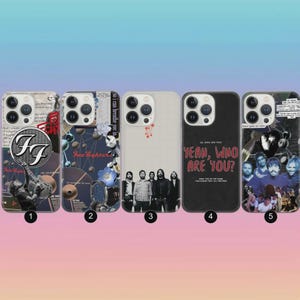 Foo Fighters mobilskal rockbandsskal musikskal för iPhone 17, 17 Pro, 16e, 15, 14, 13, 12, Samsung S25 FE, S24, A17, A56, Pixel 10 Pro