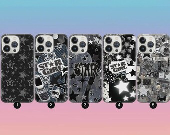 Star Girl Phone Case Y2K Cover Aesthetic Case for iPhone 17, 17 Pro, 16e, 15, 14, 13, 12, 11, Samsung S25 FE, S24, A17, A56, Pixel 10 Pro