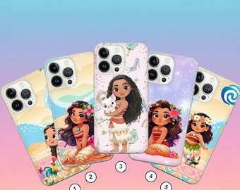 Moana Phone Case Disney Cover Gift Case for iPhone 17 Air, 16, 15, 14, 13, 12, Pixel 10, 9, 8, Samsung S26, S25, S24, S23, S22, A54, A35,A34