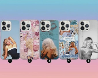 Sabrina Carpenter Phone Case Pop Star Art Cover for iPhone 17, 17 Pro, 16e, 15, 14, 13, 12, 11, Samsung S25 FE, S24, A17, A56, Pixel 10 Pro