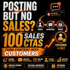 100 Small Business CTAs That Turn Followers Into Customers | Sales & DM Scripts | EN/DE