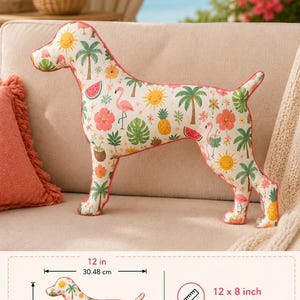 Patrón de costura para almohada de perro en PDF / Patrón de costura de peluche de cachorro adorable / Plantilla imprimible de animal de peluche en tamaño A4 / Juguete suave para hacer tú mismo / Ideal para principiantes