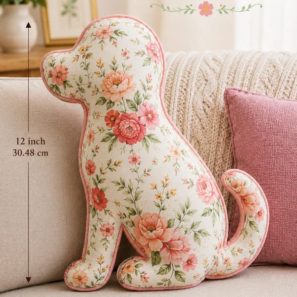 Dog Sewing Pillow Pattern PDF | Cute Puppy Plush Sewing Pattern | A4 Printable Stuffed Animal Template | DIY Soft Toy | Beginner Friendly